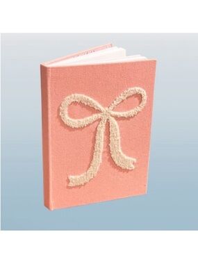 NEW - Fringe Studio-COQUETTE CHENILLE BOW EMBROIDERED HARDCOVER JOURNAL. NWT
